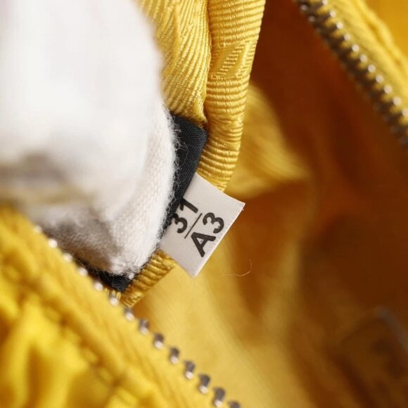 PRADA Accessory Pouch Nylon Yellow Silver Auth 127600V - Picture 5 of 16
